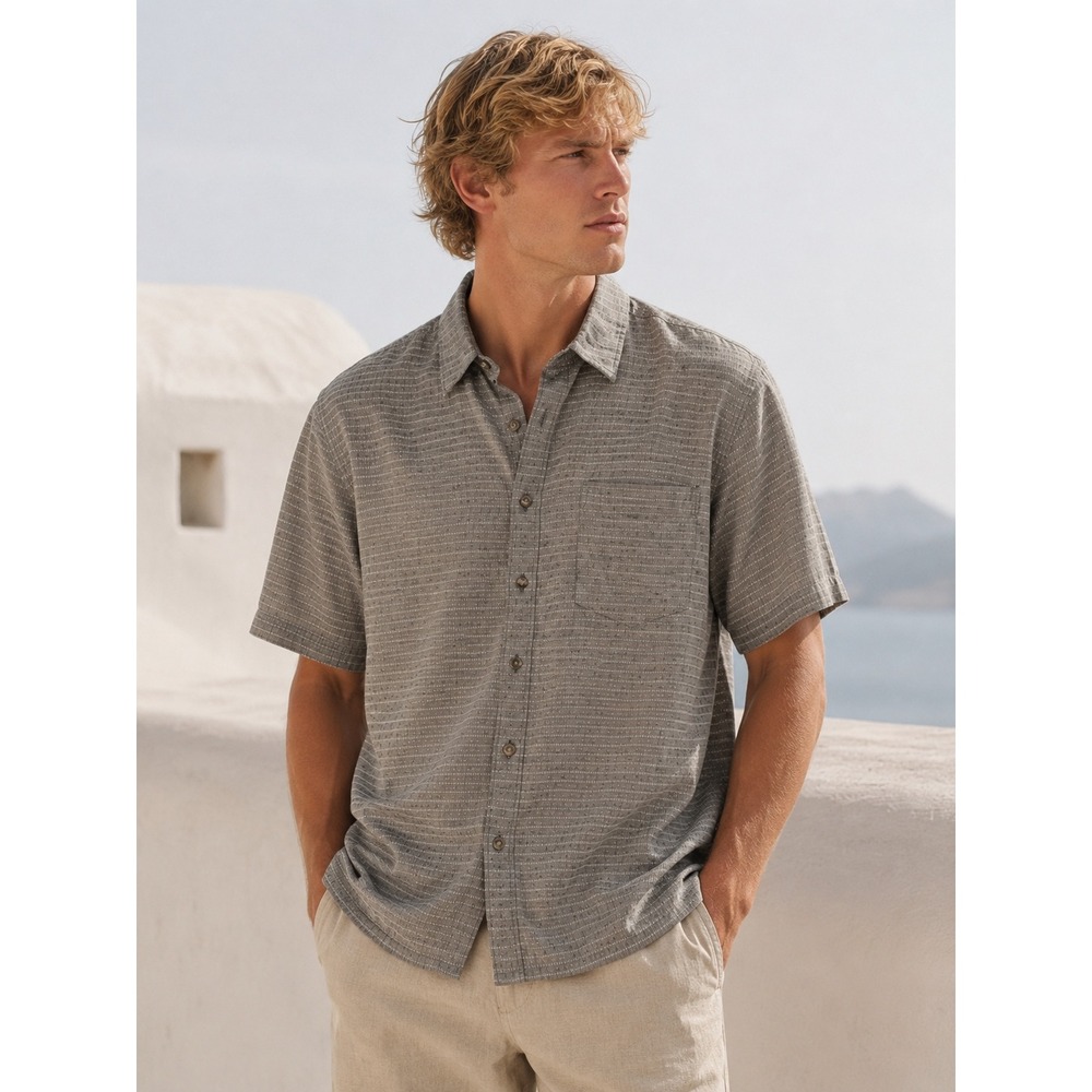REI Plaid Button Up Shirt Men S Outdoor Hiking Camp Lightweight Short Sleeve
